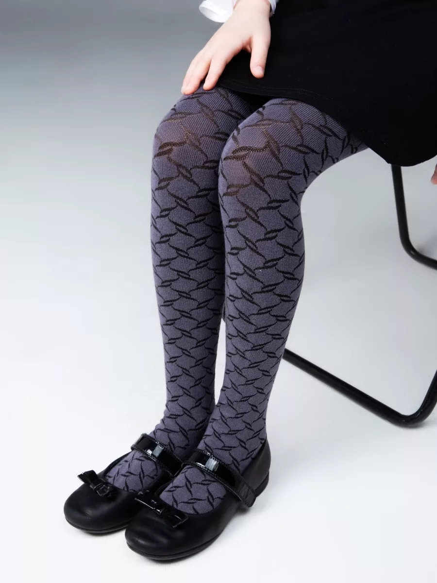 Колготки ажурные с узором Мозаика