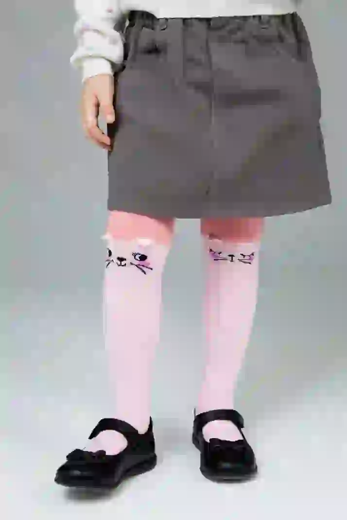 КОЛГОТКИ С РИСУНКОМ КОШКА 3 Д