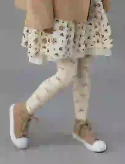 КОЛГОТКИ С РИСУНКОМ ЦВЕТЫ ЭКРЮ