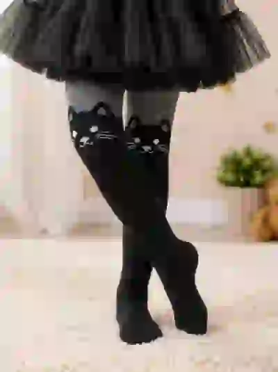 КОЛГОТКИ С РИСУНКОМ КОШКА